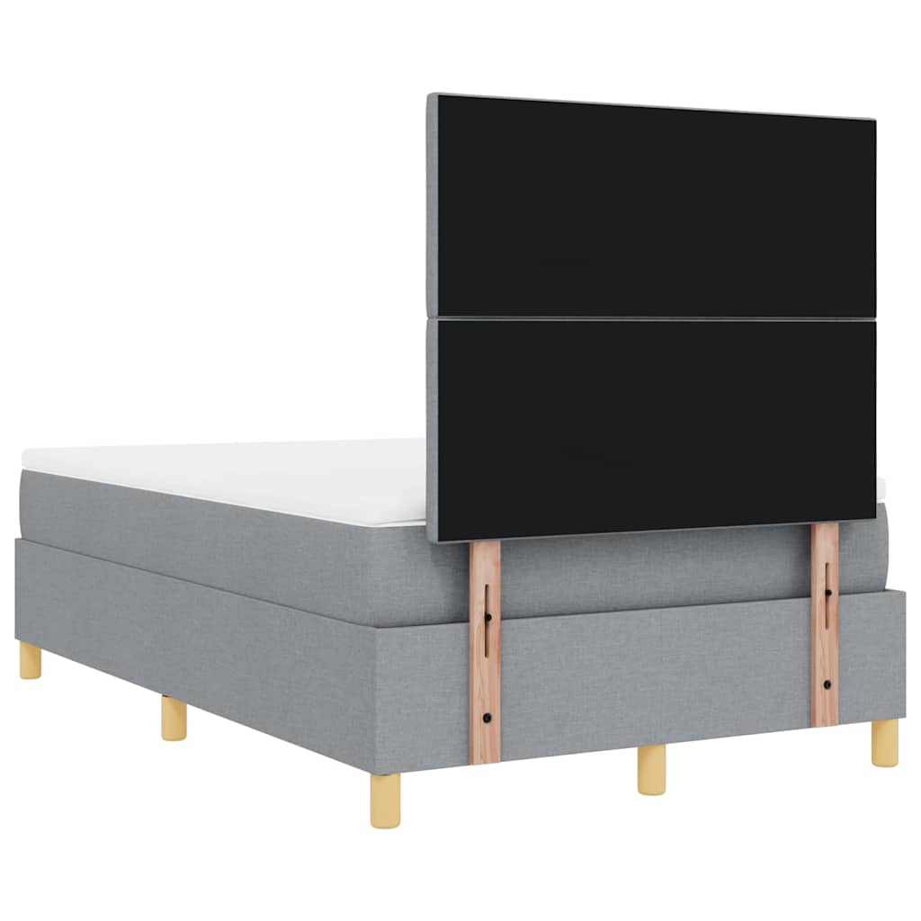 Krevet s opruga kutije Svijetlo siva 120 x 200 cm tkanina