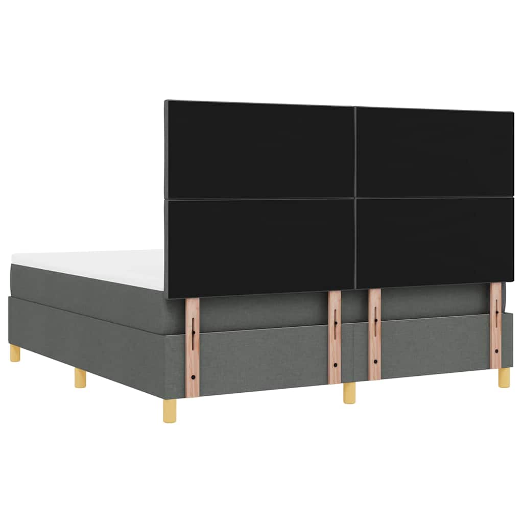 Krevet s opruga kutije Tamno siva 180 x 200 cm tkanina