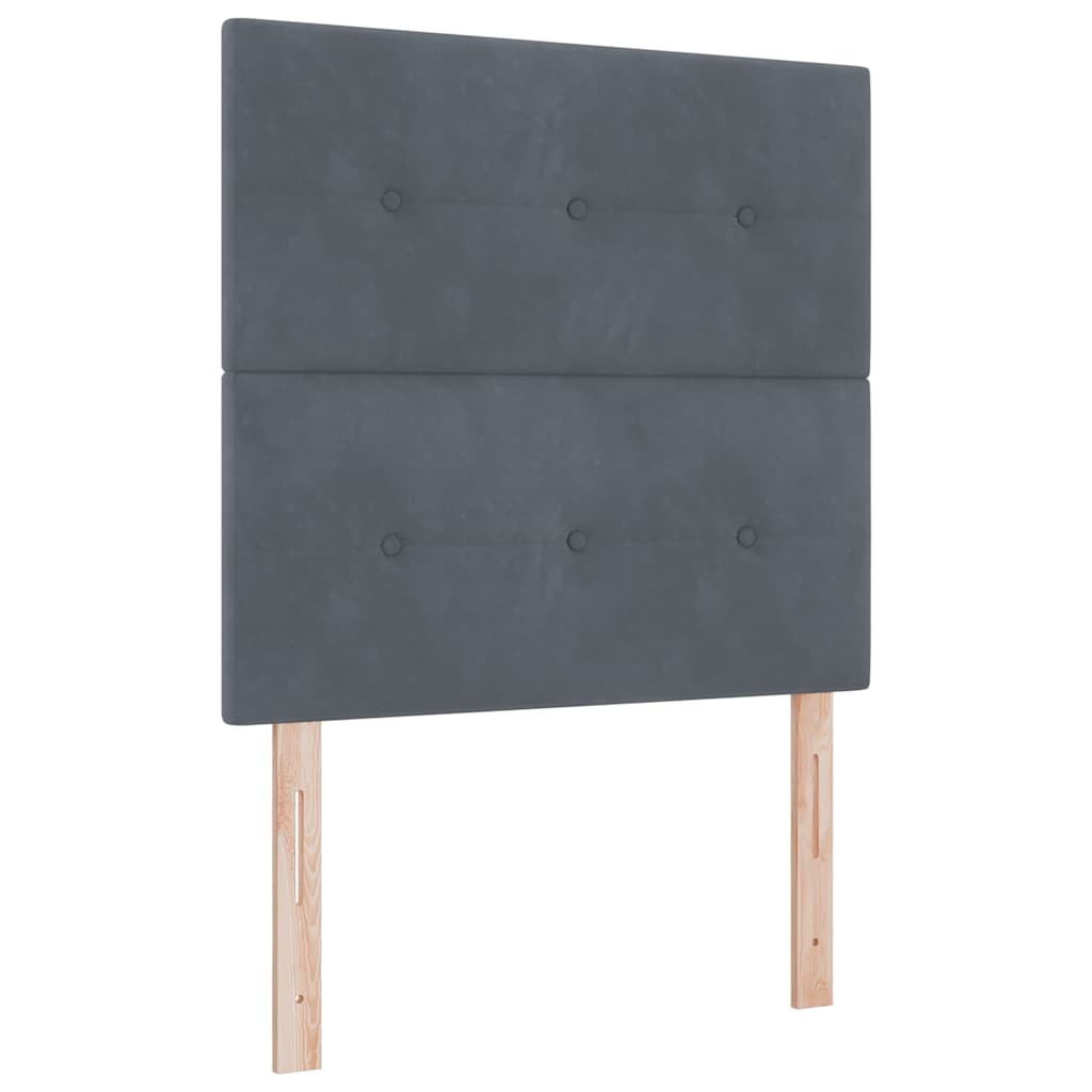 Krevet s opruga kutije Tamno siva 80 x 200 cm Baršun
