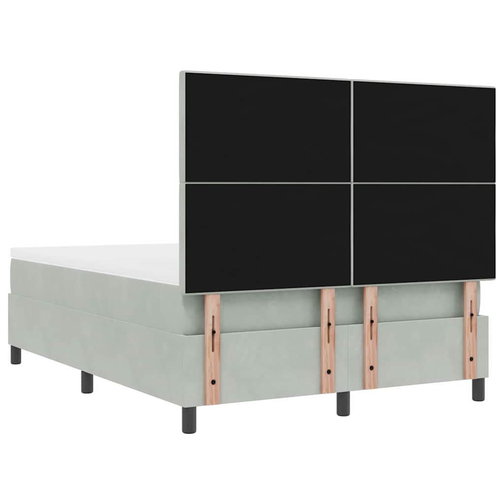 Krevet s opruga kutije Svijetlo siva 160 x 200 cm Baršun