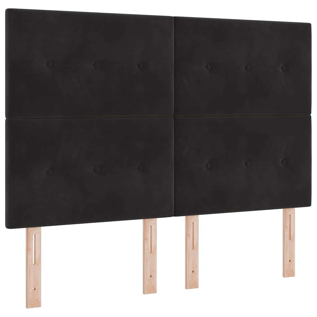 Krevet s opruga kutije s madracem Crna 160 x 200 cm Baršun