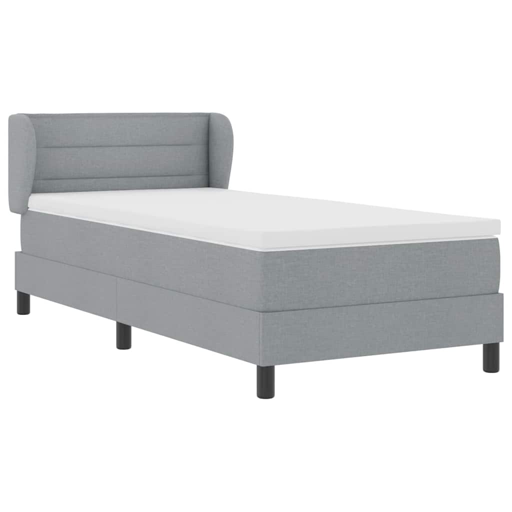 Krevet s opruga kutije Svjetlosiva 80 x 200 cm tkanina