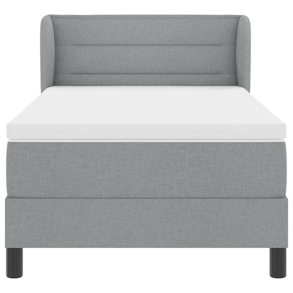 Krevet s opruga kutije Svjetlosiva 80 x 200 cm tkanina