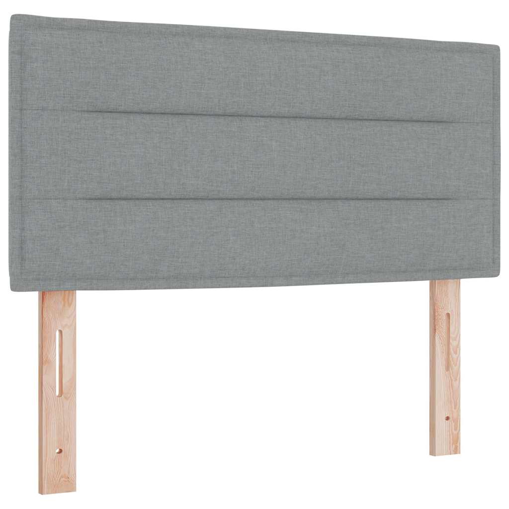 Krevet s opruga kutije Svjetlosiva 90 x 200 cm tkanina