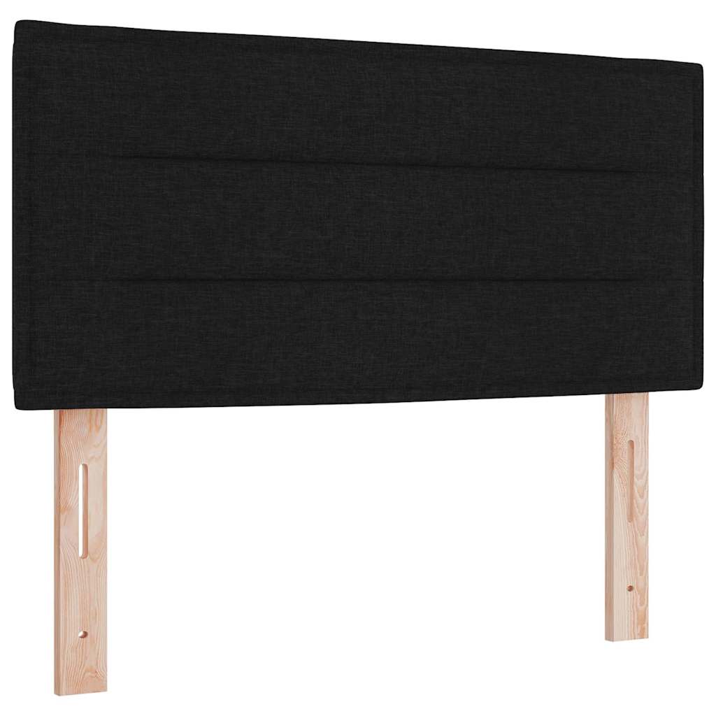 Krevet s opruga kutije s madracem Crna 90 x 200 cm tkanina