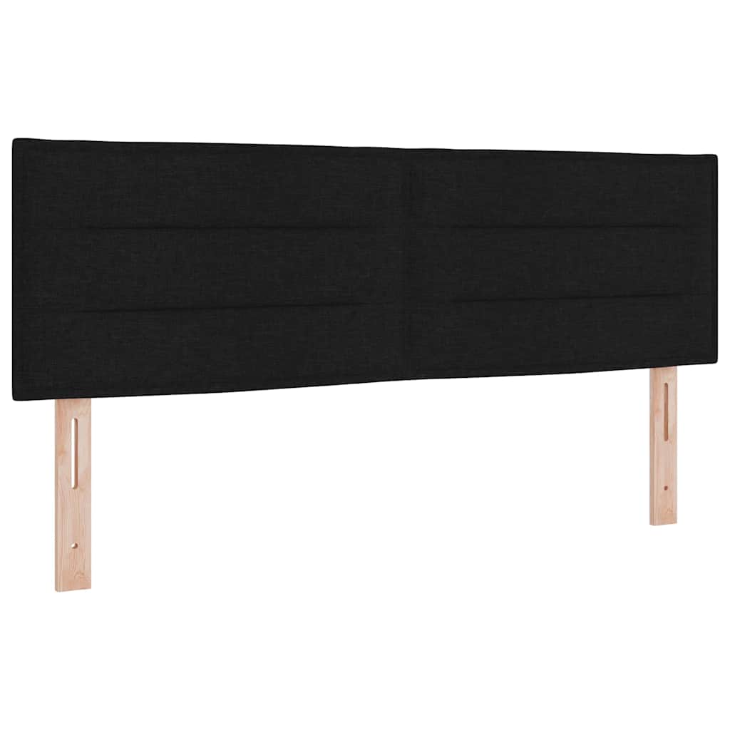 Krevet s opruga kutije s uzglavljem Crna 140 x 200 cm tkanina