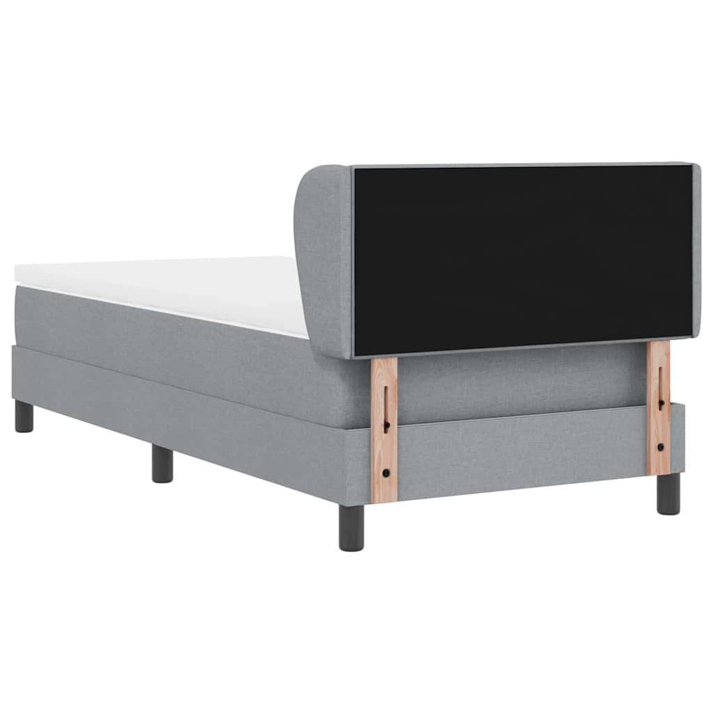 Krevet s opruga kutije Svjetlosiva 100 x 200 cm tkanina