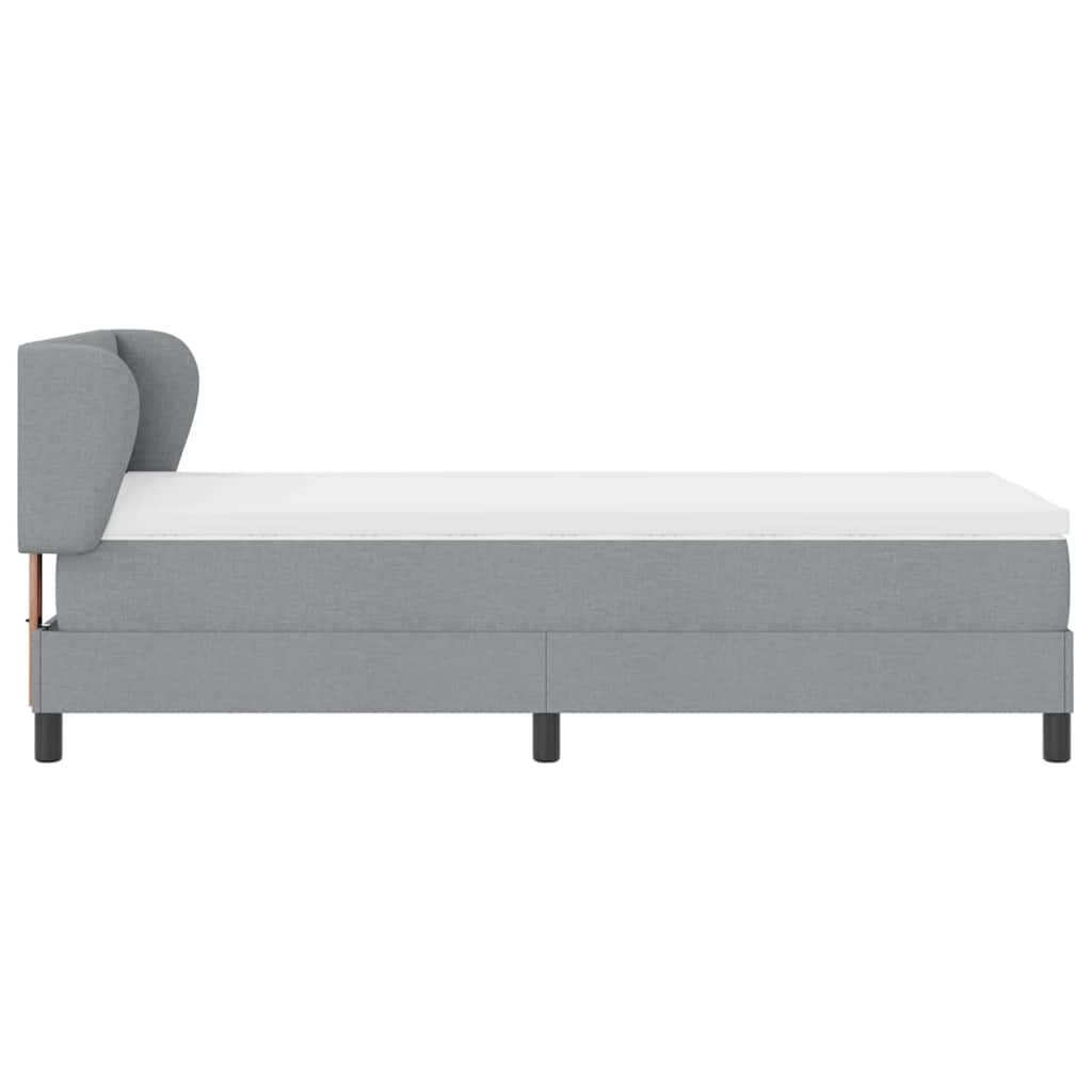 Krevet s opruga kutije Svjetlosiva 100 x 200 cm tkanina