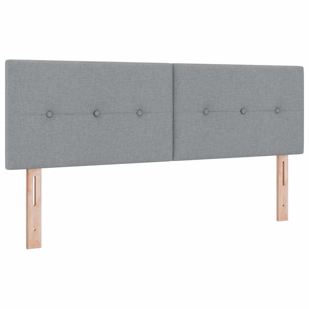 Krevet s opruga kutije Svjetlosiva 160 x 200 cm tkanina