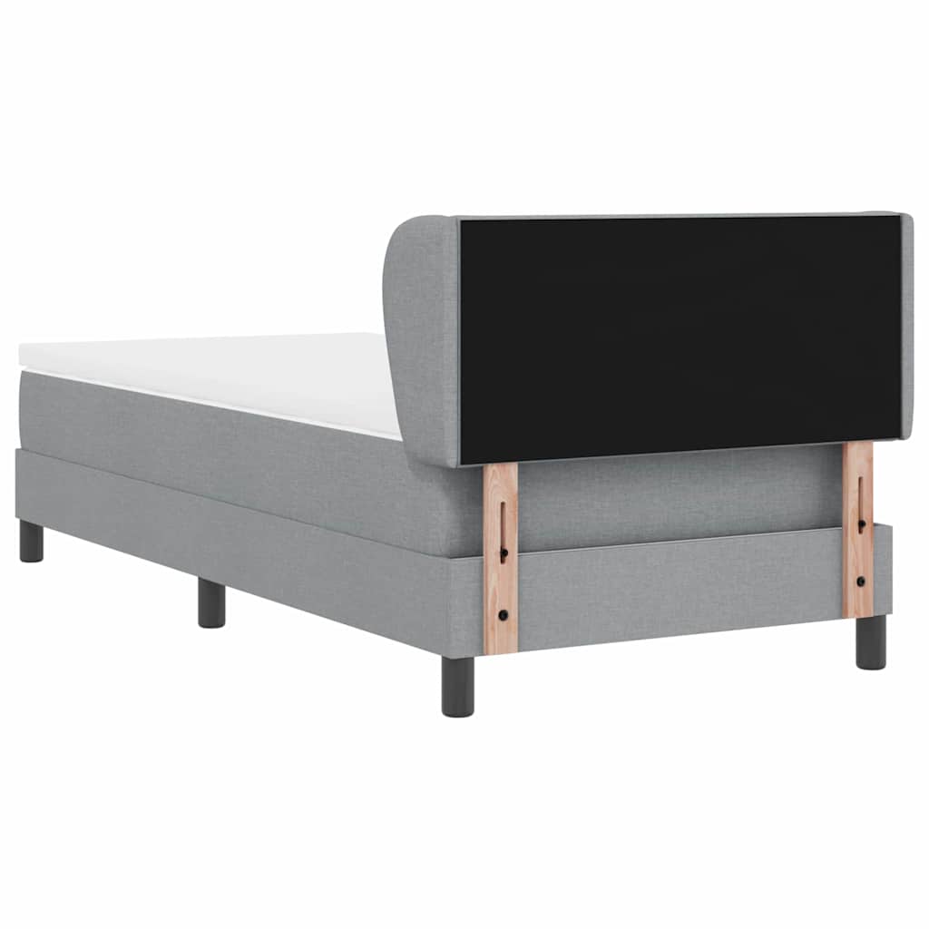 Krevet s opruga kutije Svjetlosiva 90 x 190 cm tkanina