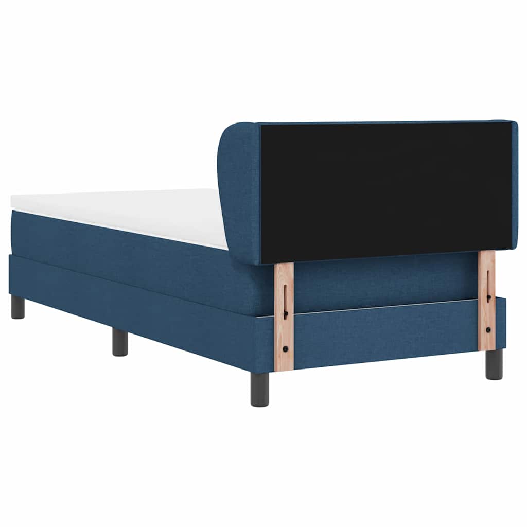 Krevet s opruga kutije s uzglavljem Plava 90 x 200 cm tkanina