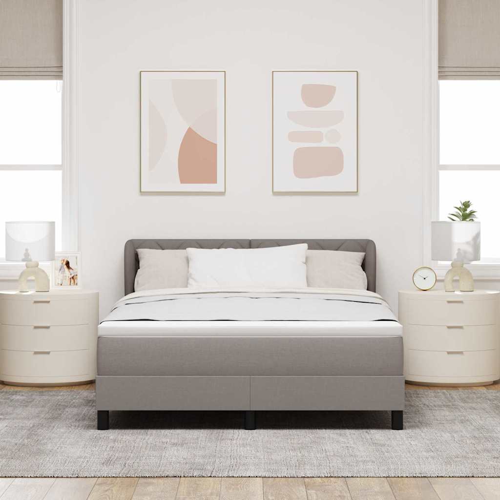 Krevet s opruga kutije Sivo-smeđa 140 x 200 cm tkanina