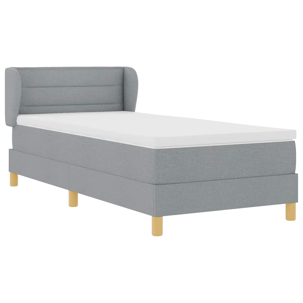 Krevet s opruga kutije Svjetlosiva 80 x 200 cm tkanina