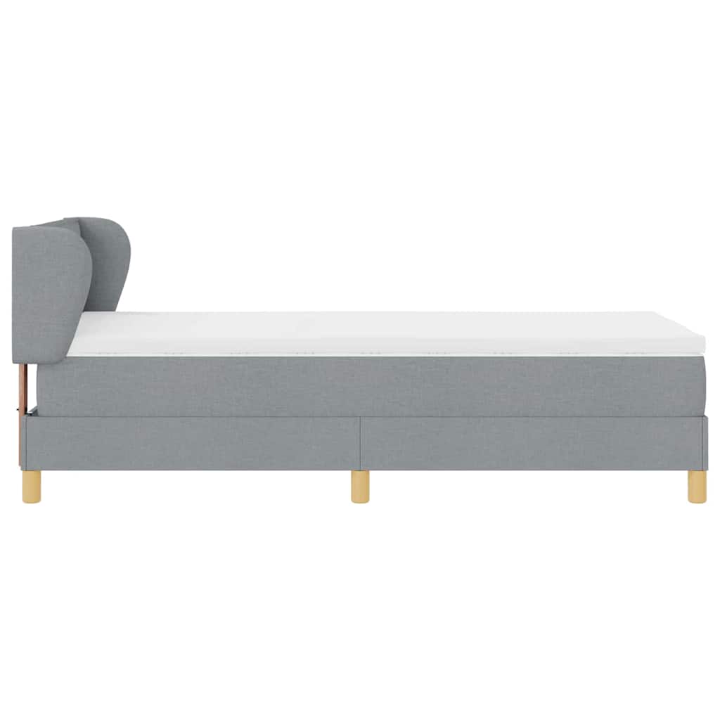 Krevet s opruga kutije Svjetlosiva 80 x 200 cm tkanina