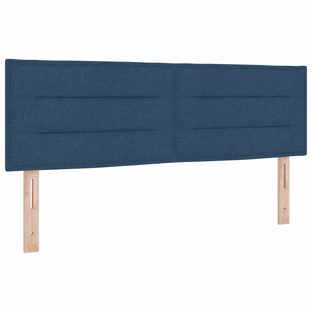 Krevet s opruga kutije s madracem Plava 140 x 190 cm tkanina