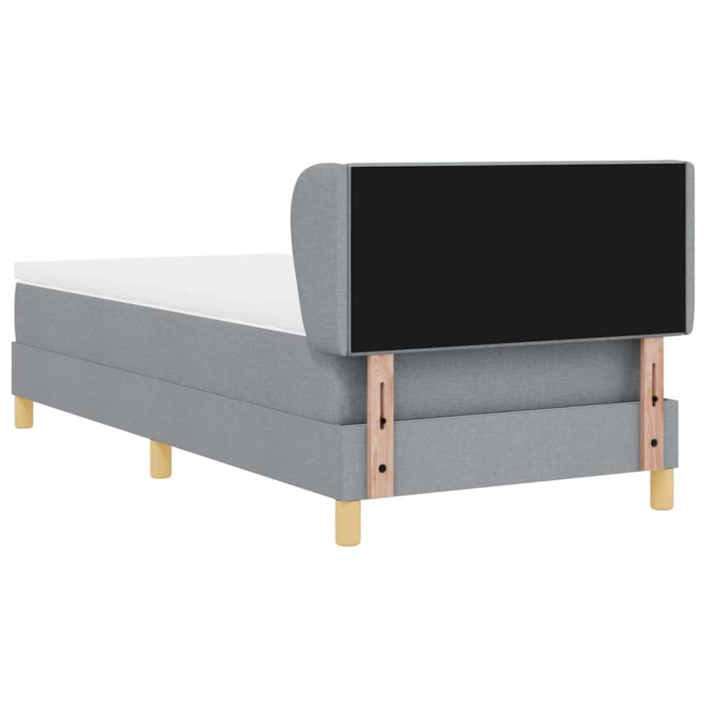 Krevet s opruga kutije Svjetlosiva 100 x 200 cm tkanina