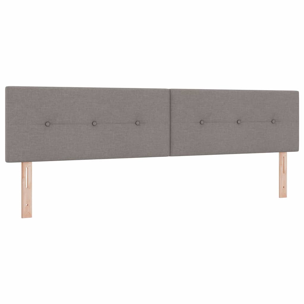 Krevet s opruga kutije Sivo-smeđa 200 x 200 cm tkanina