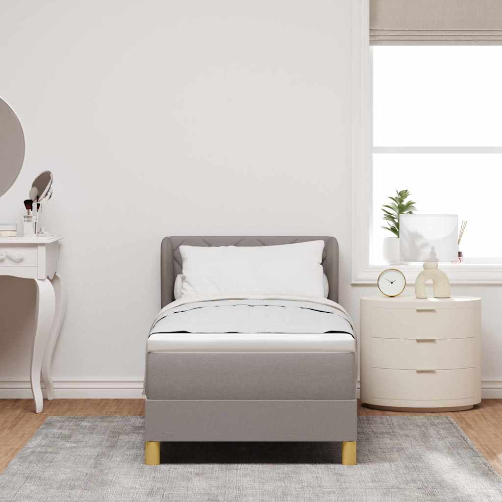 Krevet s opruga kutije Sivo-smeđa 80 x 200 cm tkanina