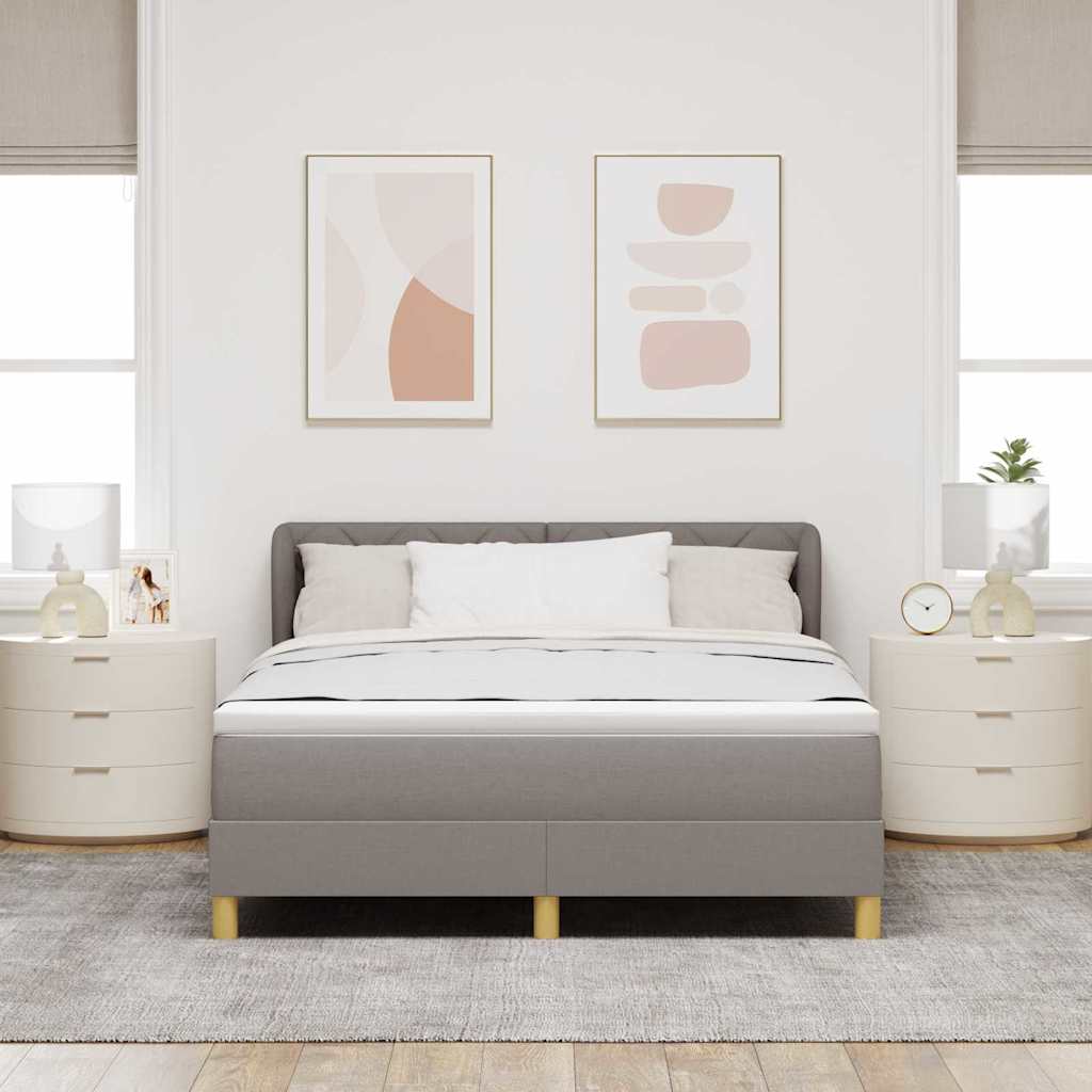 Krevet s opruga kutije Sivo-smeđa 140 x 200 cm tkanina