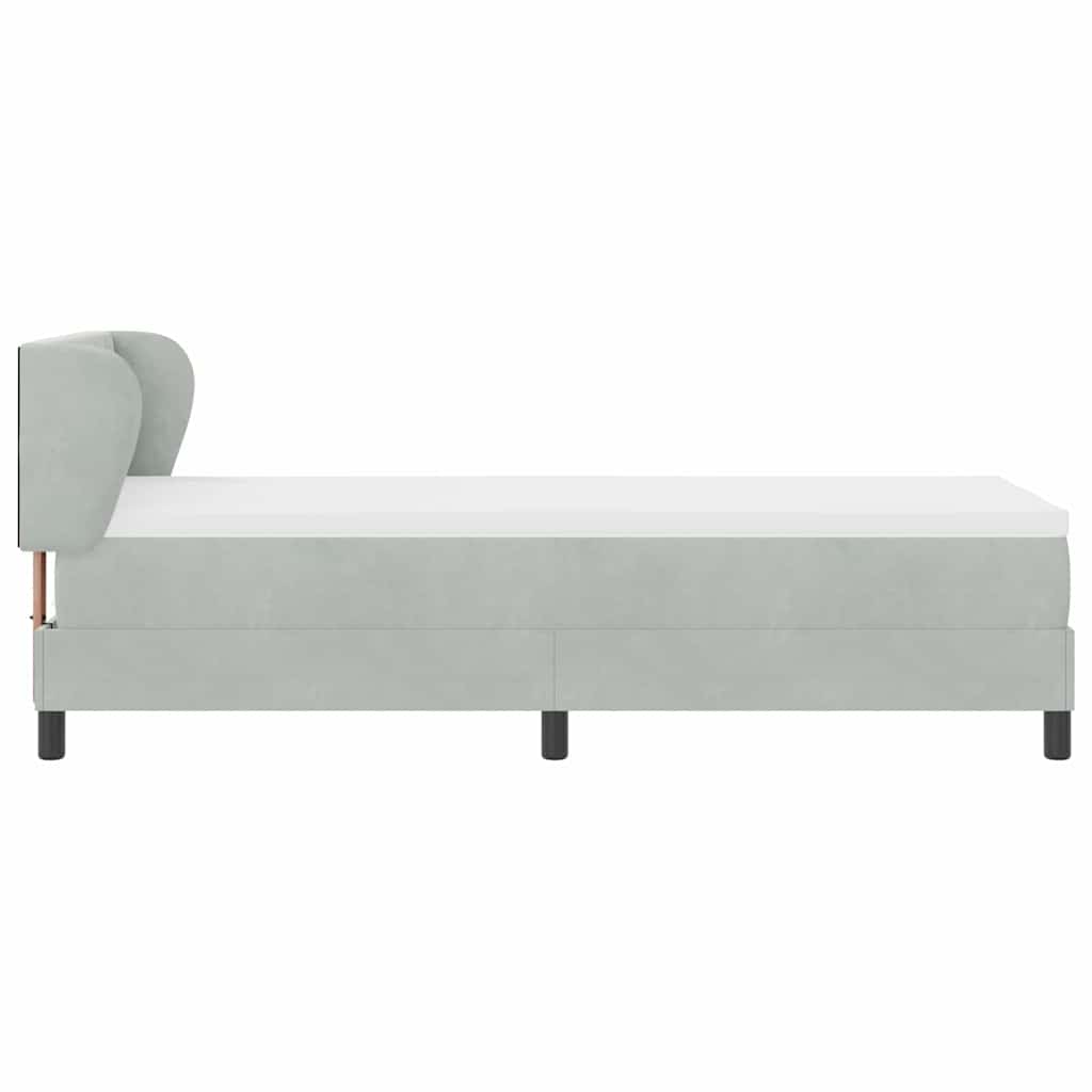 Krevet s opruga kutije Svjetlosiva 80 x 200 cm Baršun