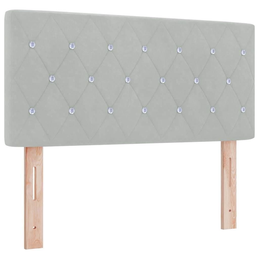 Krevet s opruga kutije Svjetlosiva 90 x 190 cm Baršun