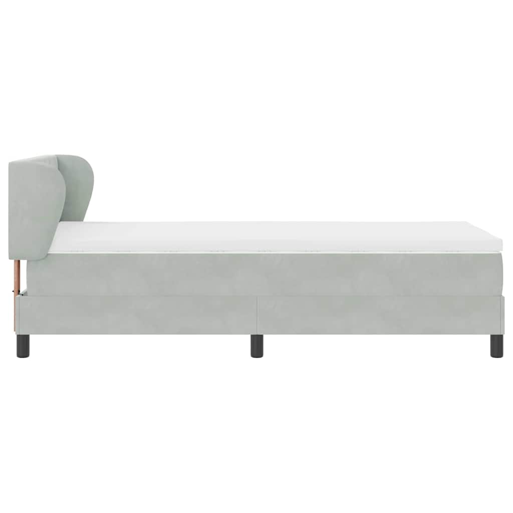 Krevet s opruga kutije Svjetlosiva 90 x 190 cm Baršun
