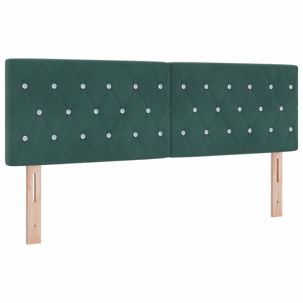 Krevet s opruga kutije Tamnozelena 140 x 190 cm Baršun