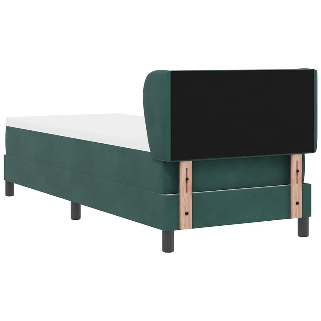 Krevet s opruga kutije Tamnozelena 80 x 200 cm Baršun