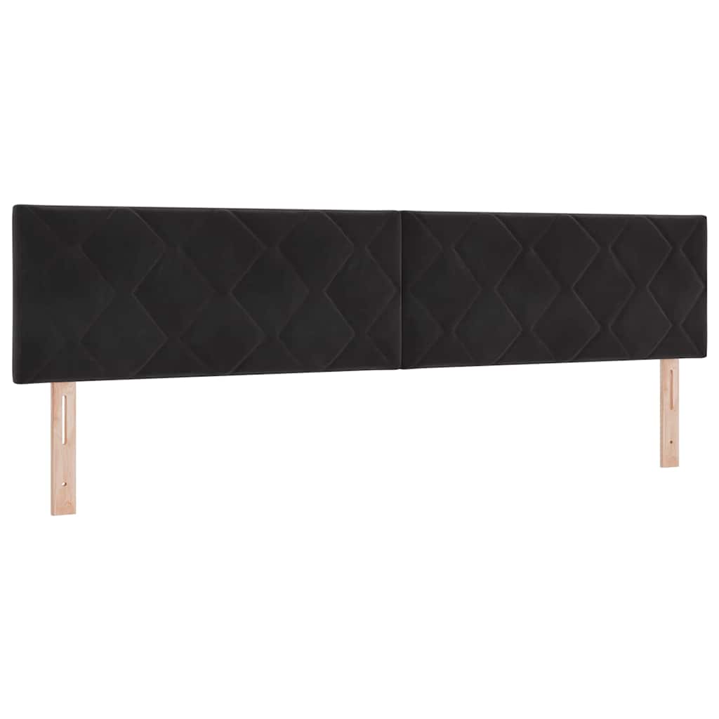 Krevet s opruga kutije s madracem Crna 200 x 200 cm Baršun