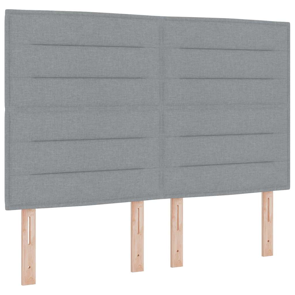 Krevet s opruga kutije Svjetlosiva 160 x 200 cm tkanina
