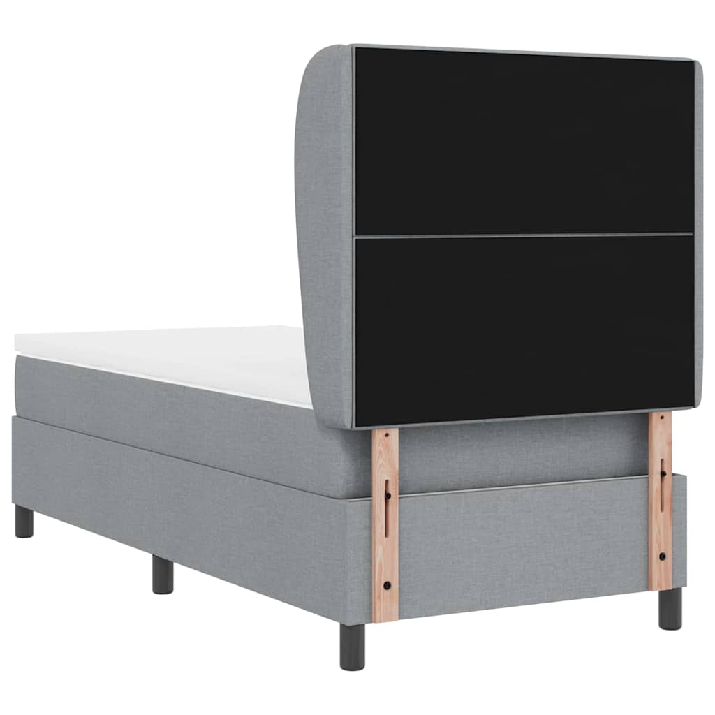 Krevet s opruga kutije Svjetlosiva 80 x 200 cm tkanina