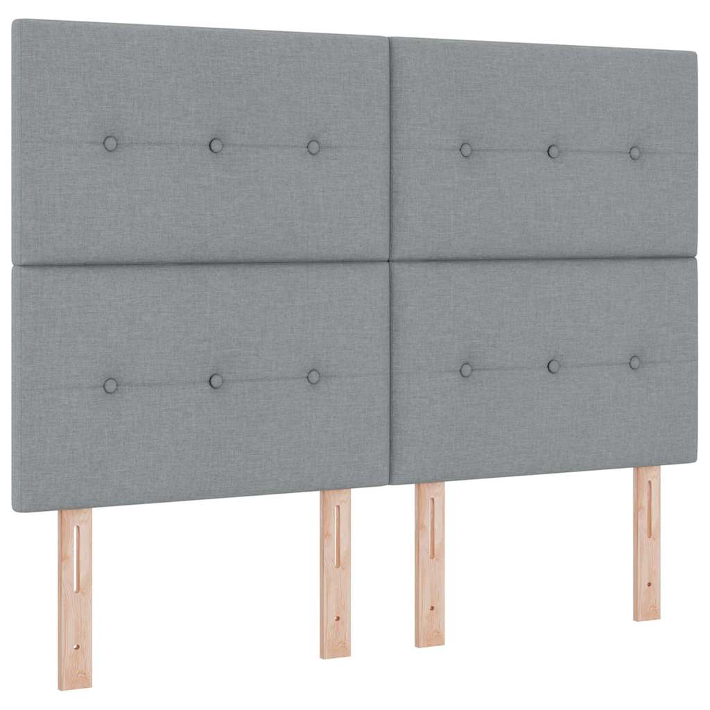 Krevet s opruga kutije Svjetlosiva 140 x 200 cm tkanina