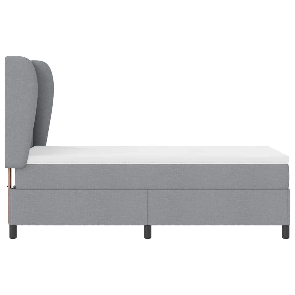 Krevet s opruga kutije Svjetlosiva 100 x 200 cm tkanina