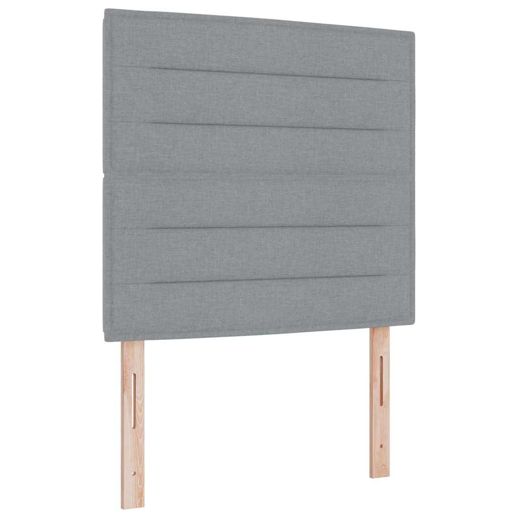 Krevet s opruga kutije Svijetlo siva 200 x 100 cm tkanina