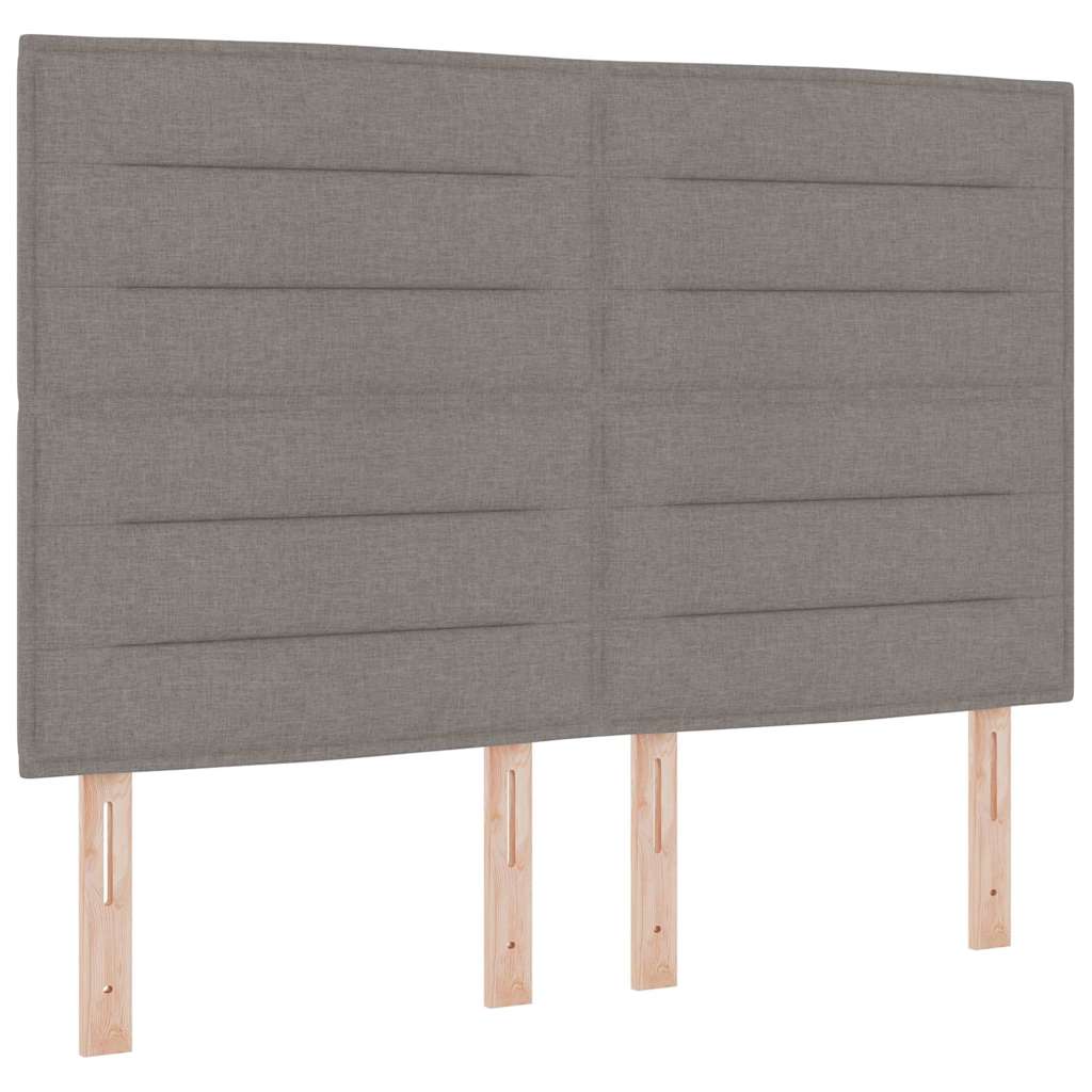Krevet s opruga kutije Sivo-smeđa 200 x 160 cm tkanina