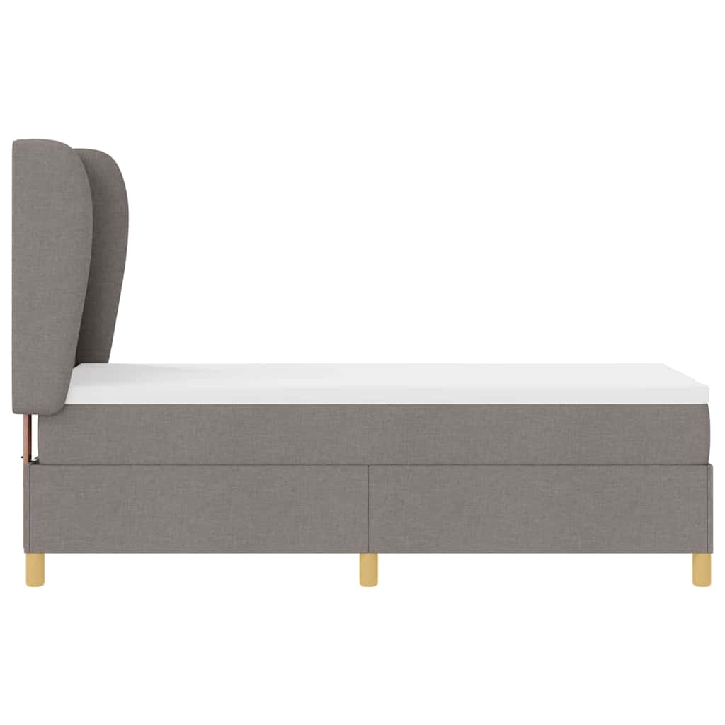 Krevet s opruga kutije Sivo-smeđa 200 x 80 cm tkanina