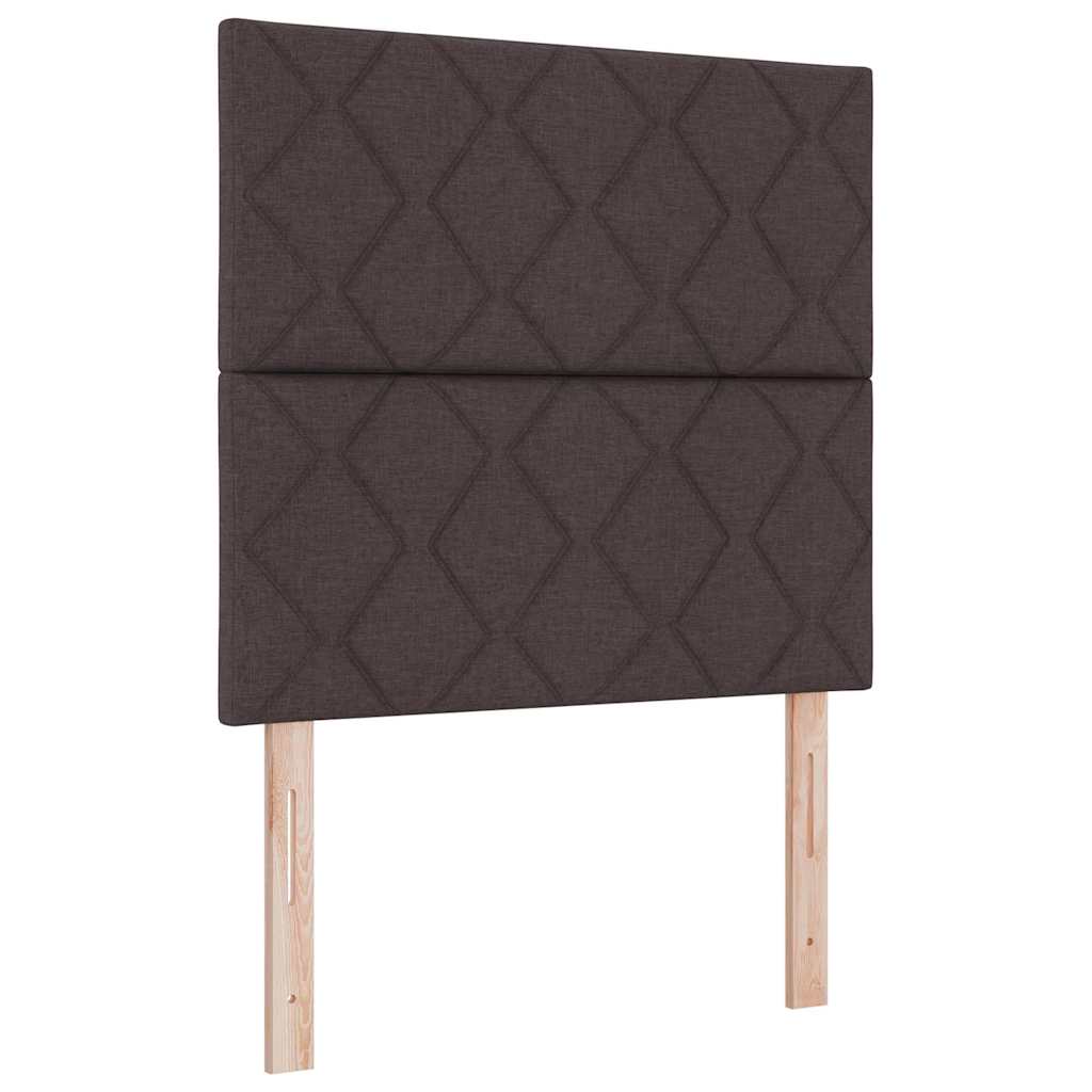 Krevet s opruga kutije Tamno smeđa 200 x 100 cm tkanina