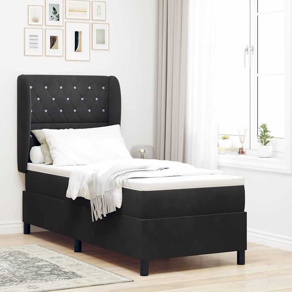 Krevet s opruga kutije Svijetlo siva 200 x 80 cm Baršun