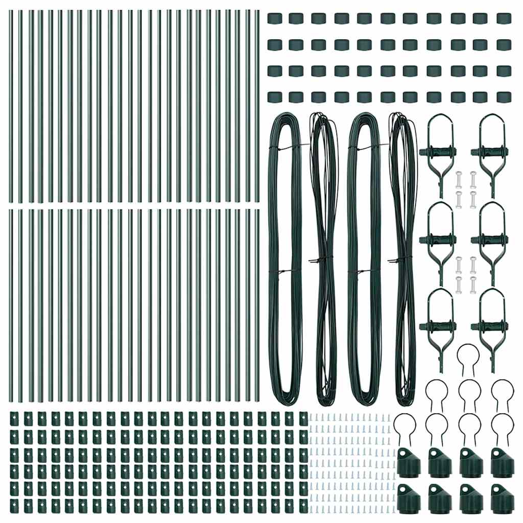 Stup za ogradu 52 pcs Zelena 3,2 x 3,2 x 120 cm