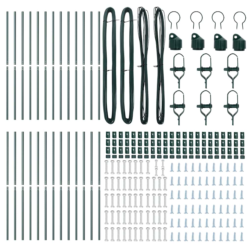 Stup za ogradu 26 pcs Zelena 3,2 x 3,2 x 150 cm