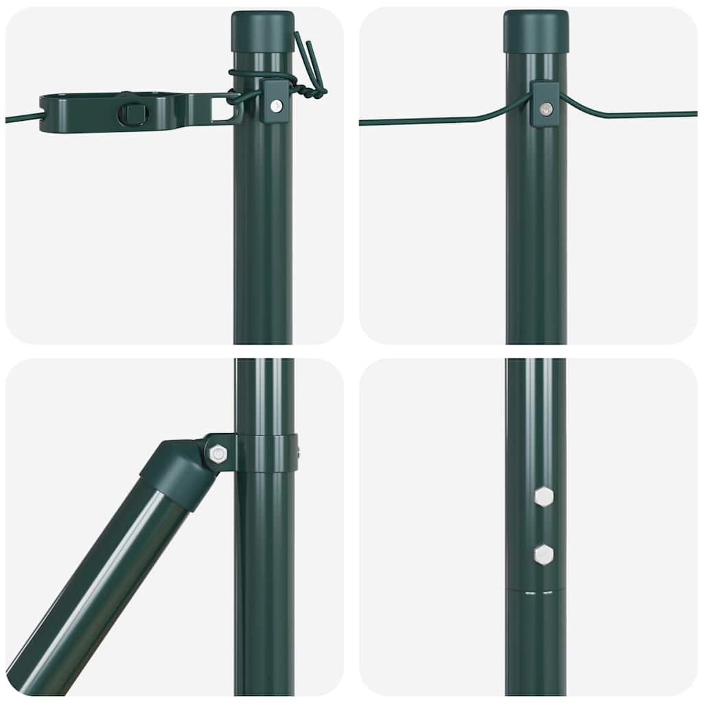 Stup za ogradu 26 pcs Zelena 3,2 x 3,2 x 190 cm