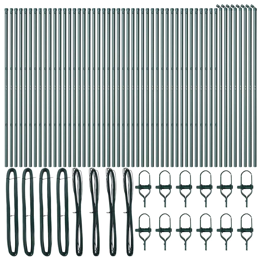 Stup za ogradu 52 pcs Zelena 3,2 x 3,2 x 190 cm