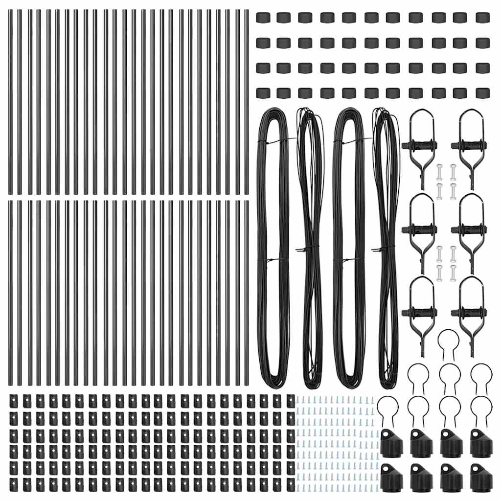 Stup za ogradu 52 pcs Siva 3,2 x 3,2 x 120 cm