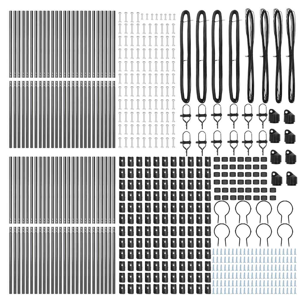 Stup za ogradu 52 pcs Siva 3,2 x 3,2 x 150 cm