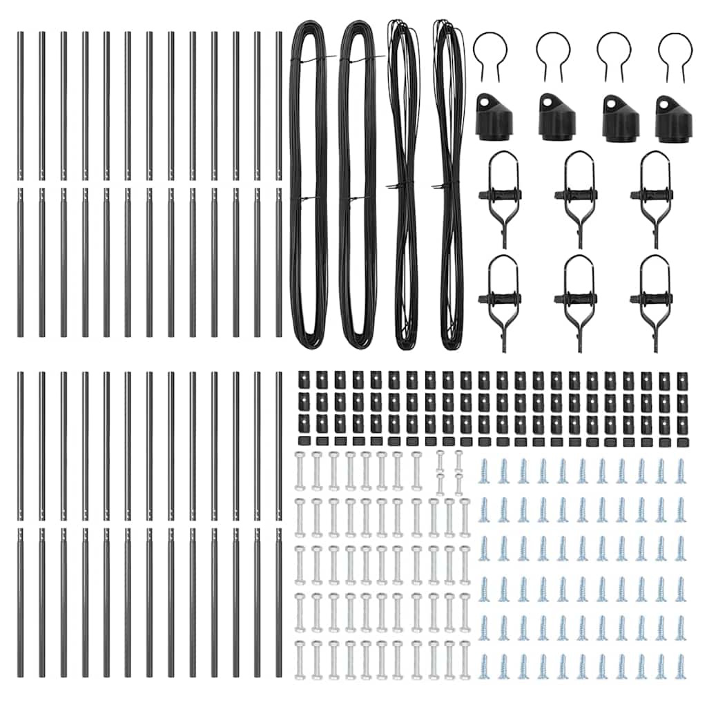 Stup za ogradu 26 pcs Siva 3,2 x 3,2 x 170 cm