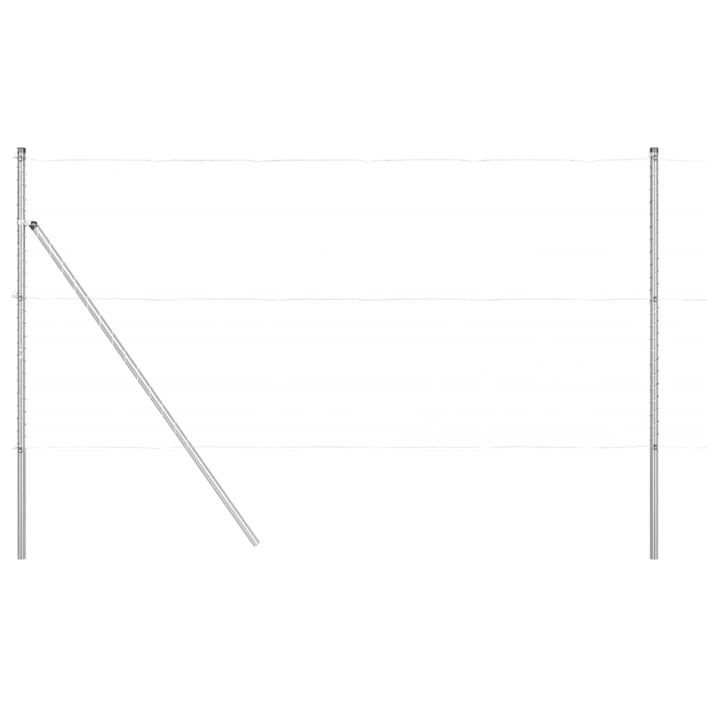 Stup za ogradu 52 pcs Siva 3,2 x 3,2 x 170 cm