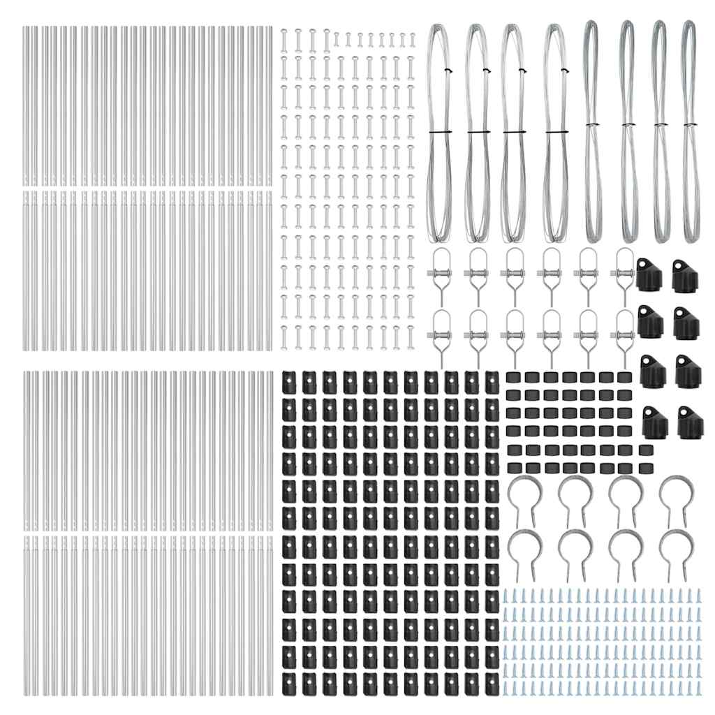 Stup za ogradu 52 pcs Siva 3,2 x 3,2 x 190 cm
