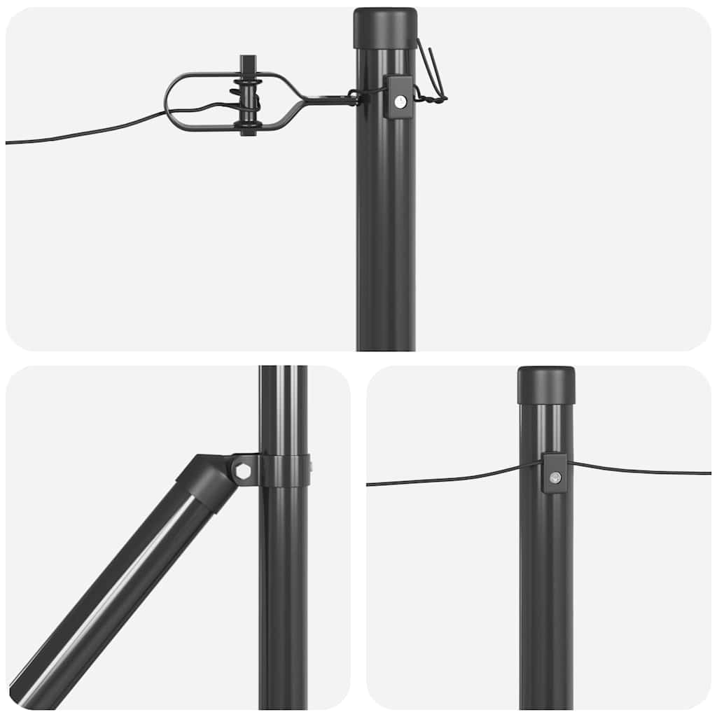 Stup za ogradu 26 pcs Siva 3,2 x 3,2 x 105 cm