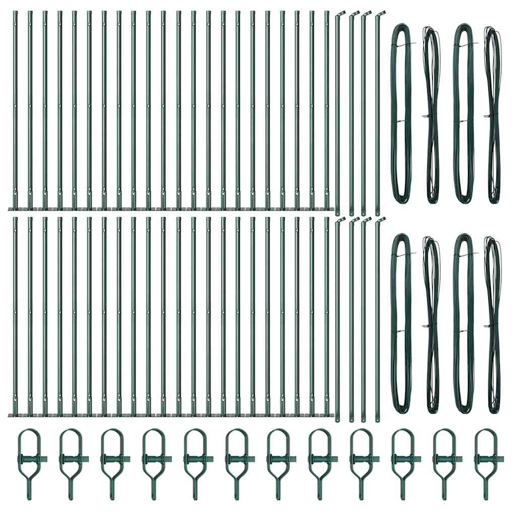 Stup za ogradu 52 pcs Siva 3,2 x 3,2 x 50 cm