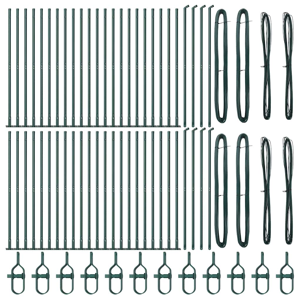 Stup za ogradu 52 pcs Siva 3,2 x 3,2 x 130 cm
